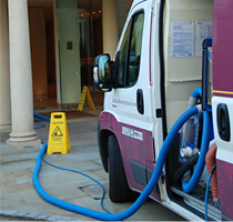 Truck mounted carpet cleaning